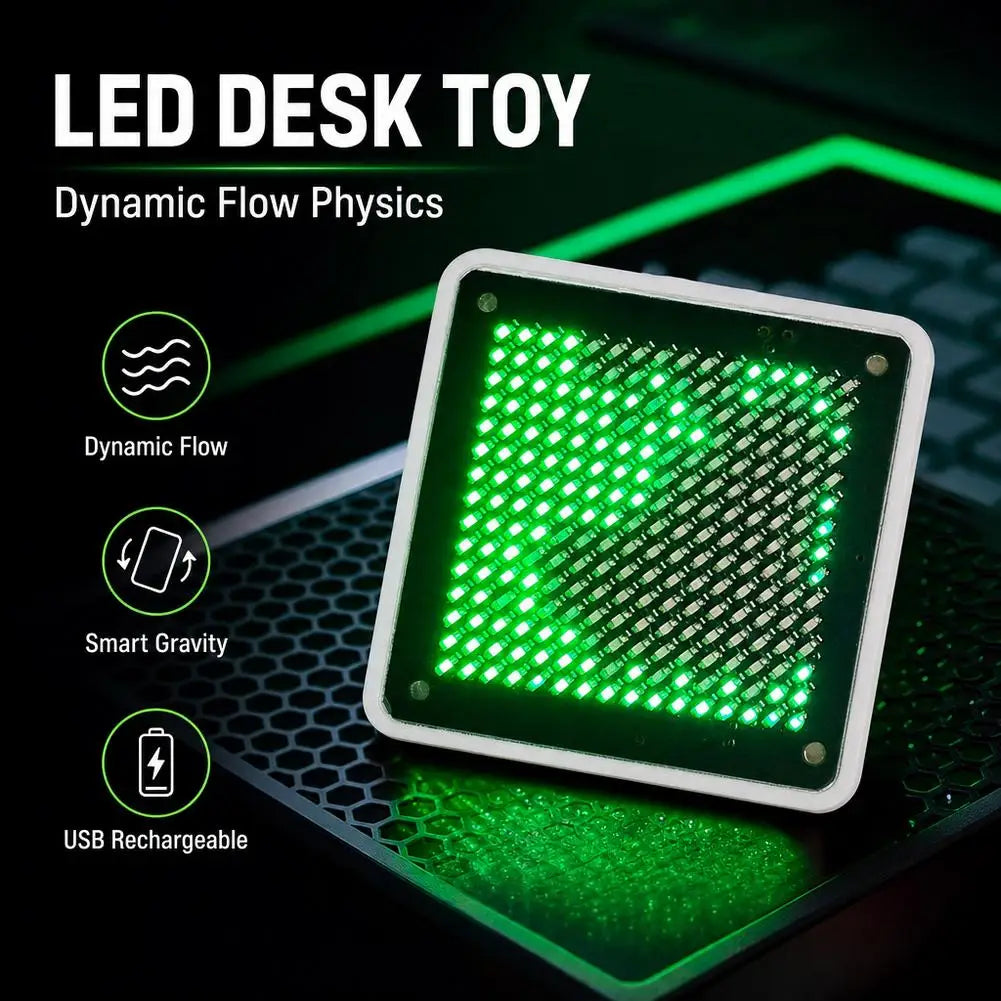 jouet led vert grille adhésif chargeur usb rechargeable dynamique gravité