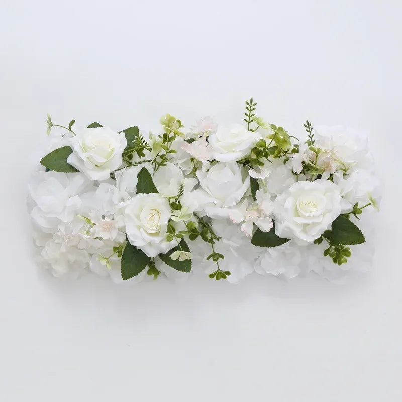 décoration murale couronne fleurs artificielles classique intérieur anniversaire mariage vert rose blanc