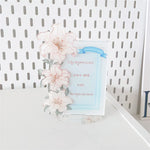 cadre photo moderne rose lys papillons transparent décoration maison photo noir rouge bleu