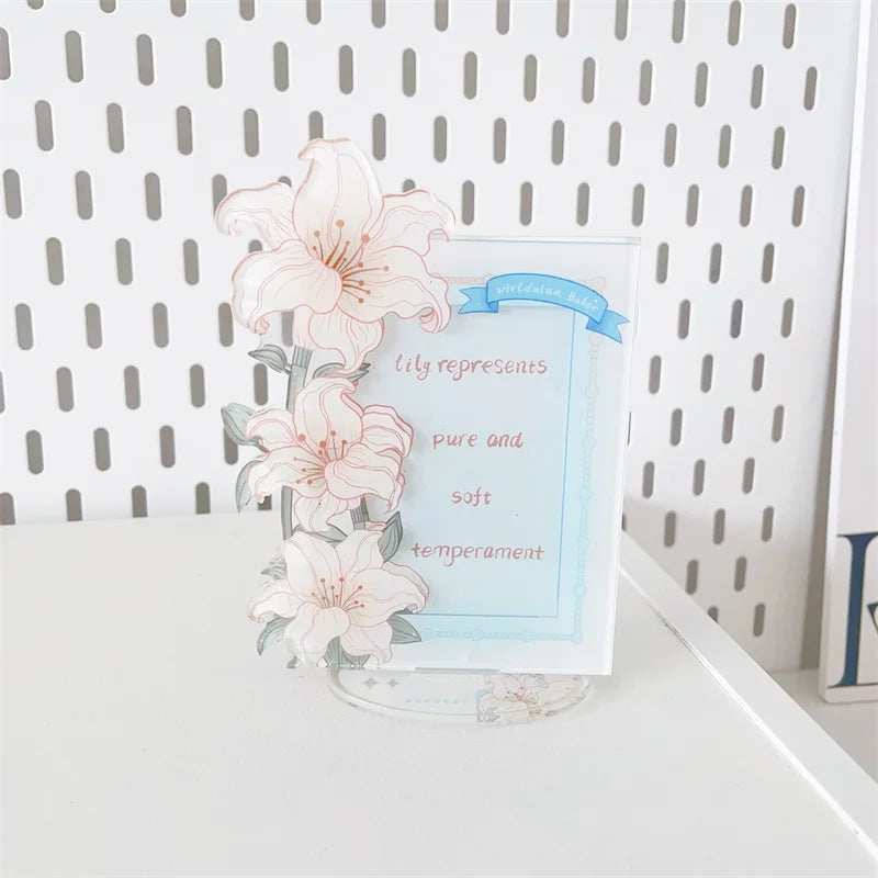 cadre photo moderne rose lys papillons transparent décoration maison photo noir rouge bleu