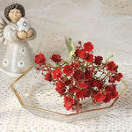 bouquets artificiels fleurs simples blanc jaune rouge rustique naturel mariage décoration tableintérieur