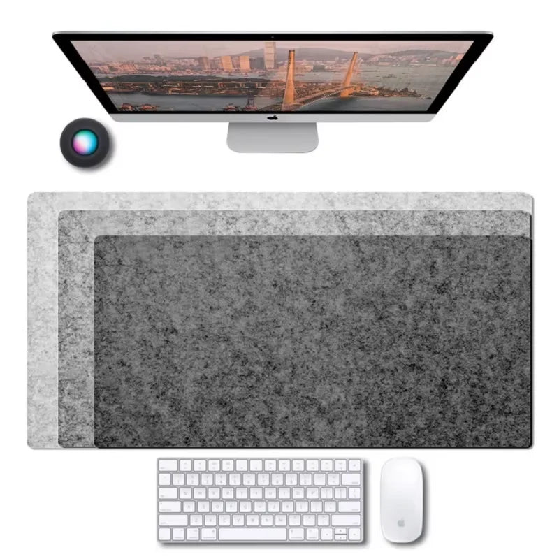 tapis souris feutre laine gris foncé texture grunge moderne grande taille confortable doux