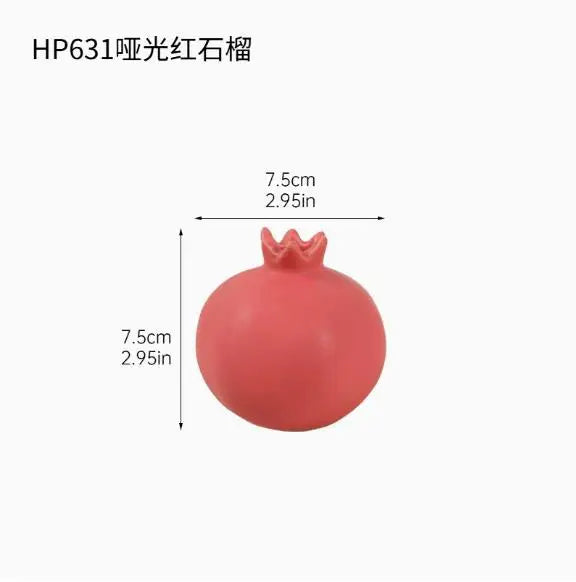 vase moderne grenade rouge céramique brillante arrangement fleurs plante hydroponique pot ornement minimaliste