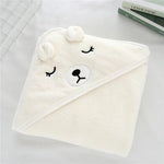 serviette bain bébé motif animaux ours éléphant chat doux décoration rose beige gris