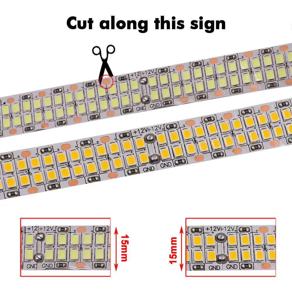 ruban led blanc mat moderne adhésif 3000k 4000k 6000k 12v 24v ip67 étanche