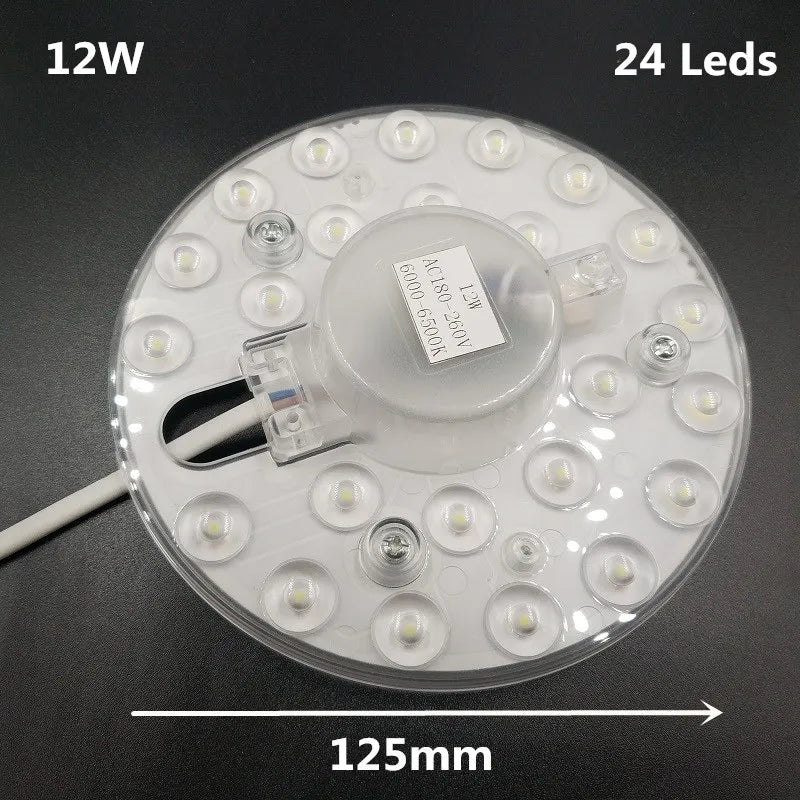 plaque led moderne blanc connecteur câbles 12w 18w 24w 36w