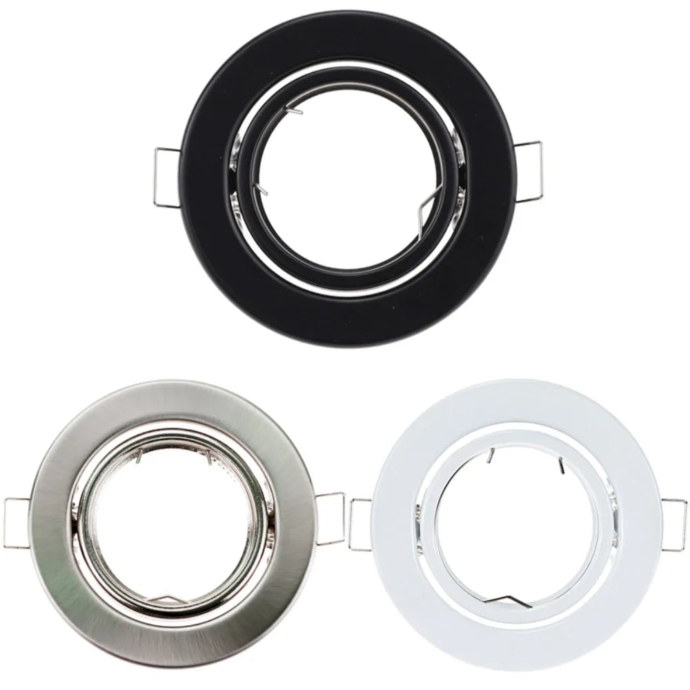 supports encastrables led réglables 70mm noir blanc nickel modernes clips métalliques minimalistes