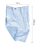couverture bébé bleu clair motif points polaire douce hiver été maternité unisexe coton solide