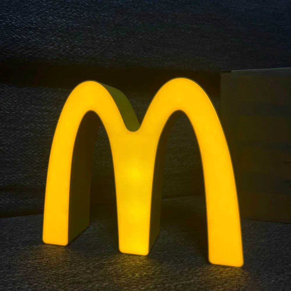lampe led veilleuse dessin animé forme hamburger jaune moderne chambre enfant rechargeable