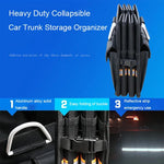 Boîte de rangement automobile pliable 66L noire avec poignées métalliques
