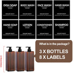 flacons savon liquide noir vert transparent moderne minimaliste rechargeables salle bain cuisine