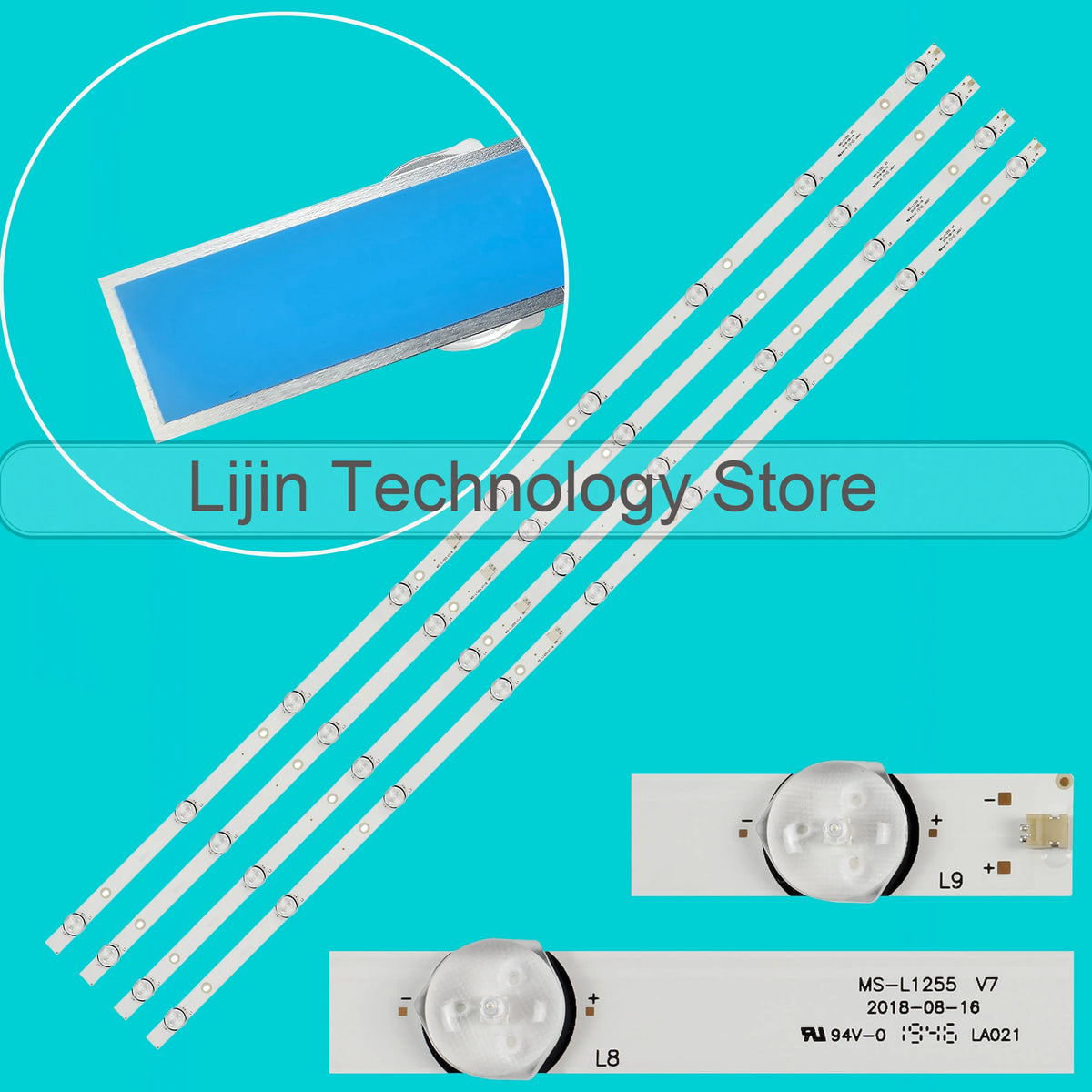 bande lumineuse led adhésive blanc bleu moderne connecteur câble alimentation opacité mat
