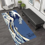 tapis moderne rose blanc bleu fleurs cerisier ondes art japonais salon chambreextérieur