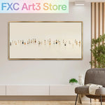 tableau abstrait toile sans cadre deco moderne impression huile effet peinture intérieur vertical grandes