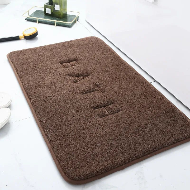 tapis bain gris foncé moderne texture douce absorbant confortable 60x40cm 80x50cm
