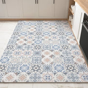 tapis sol cuisine pvc protégeant résistant motifs géométriques couleurs multiples decoratif