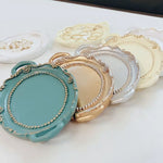 support bijoux ornements floraux classique argent doré vert blanc vintage exposant colliers boucles oreilles