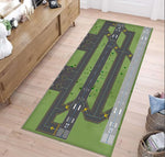 tapis vert motif course auto décoration enfant salon moderne polypropylène polyester