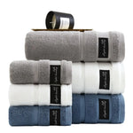 serviettes bain coton gris blanc bleu modernes élégantes absorption durable machine toilette simple