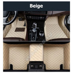 tapis sol voiture cuir noir marron moderne élégant losanges fibres naturelles résistants salissures