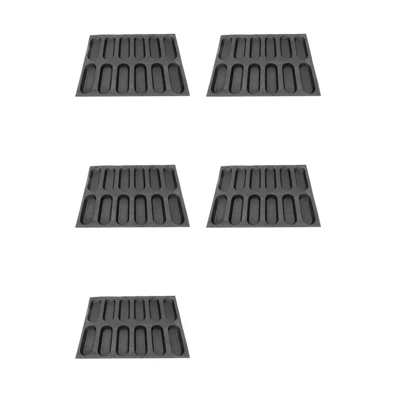 moule silicone perforé noir cavités rectangulaires baking tray viennoiseries industriel utilitaire cuisine