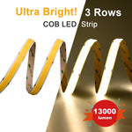 ruban led cob blanc 3000k 4000k 6500k 960leds adhésif moderne 24v 5000h