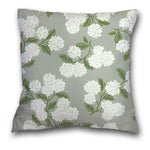 taies d'oreiller lin vintage fleurs hortensia non toxiques respectueux environnement hôtelière 450x450mm