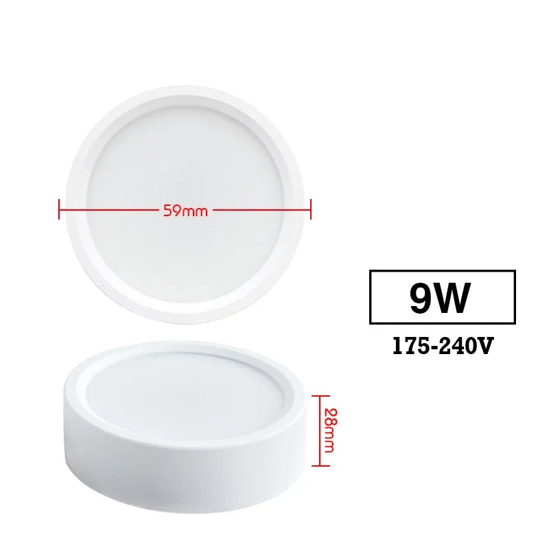 lampe led encastrable aluminium moderne spot d'éclairage intérieur cuisine salon blanc noir