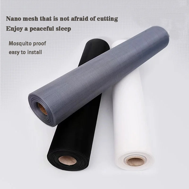 filet moustiquaire fenêtre auto adhésif maille fine protection insectes maison moderne gris noir blanc