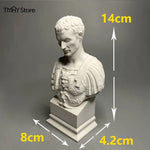 statue blanche buste romain armure antique ciment socle multiple décoration intérieure classique européen