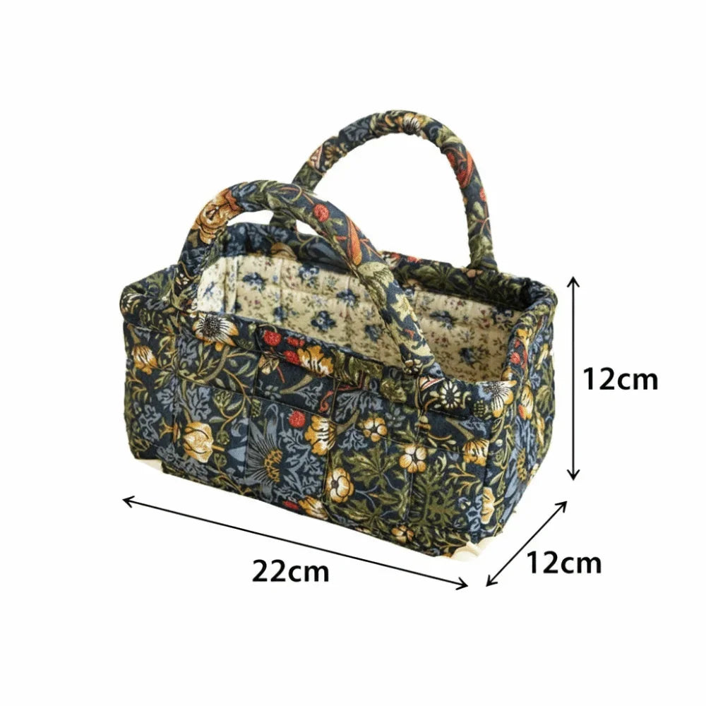 sac main motif floral patchwork multi usages poignées détachables réutilisable couleurs vives vintage porté