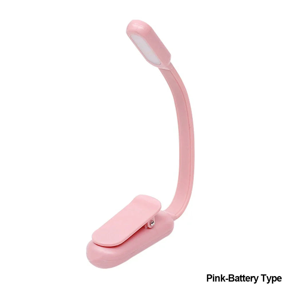 lampe lecture rechargeable clip light rose bleu noir ajustable USB moderne