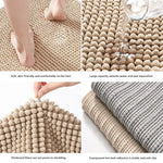 tapis bain moderne boules relief bleu marine gris clair bleu pastel rose pâle absorbant