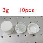 pots cosmétiques verre transparent couvercle noir blanc ensemble maquillage soins visage 9ml 3g minimaliste