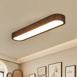 lampe moderne minimaliste bois foncé grain naturel opaque sans lampe poche
