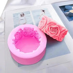 moule silicone rose décorative savon bougie gâteau artisanal floral circulaire reliefs