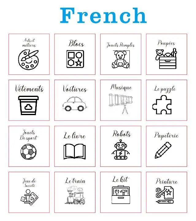 étiquettes bois naturel imprimées minimaliste adhésifs français anglais espagnol allemand