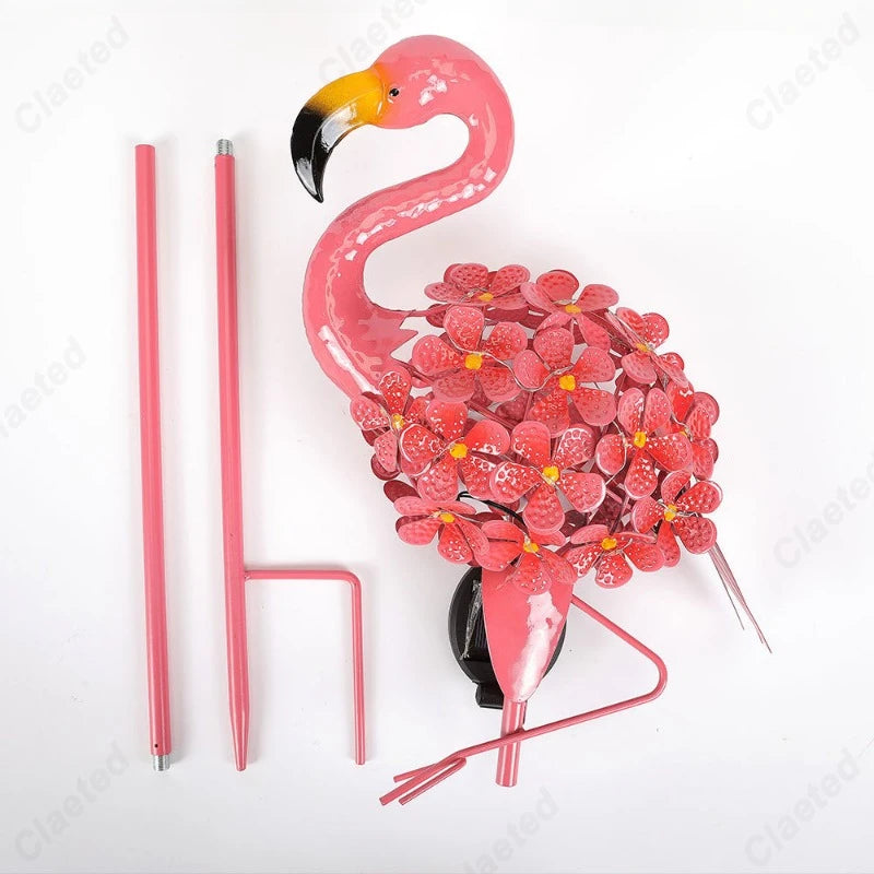lustre led oiseau rose fleuri moderne extérieur tringle jardin decoration ip65