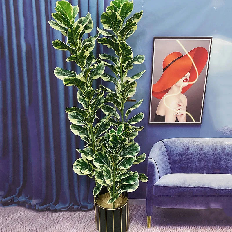 plante artificielle branche ficus verte moderne extérieur intérieur décoration maison jardin exposition sol