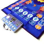 tapis interactif enfant islamique illustrations motifs arabes symboles religieux coloré bleu orange vert blanc