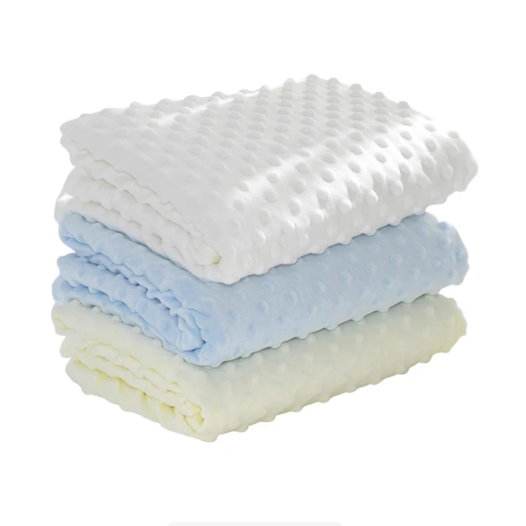 tissu coton imprimé petits points blanc bleu clair rose pâle gris doux biodegradable 150x50cm
