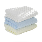 tissu coton imprimé petits points blanc bleu clair rose pâle gris doux biodegradable 150x50cm