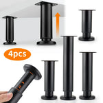 pieds meubles noirs modernes hauteur réglable acier inoxydable pièces rond lisses