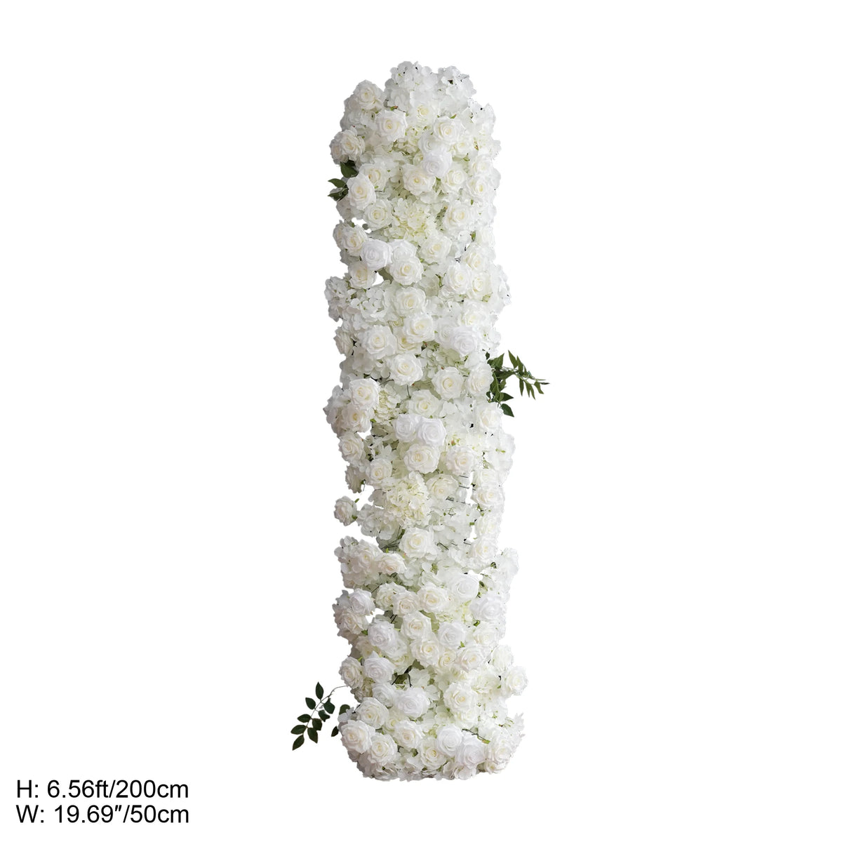 arche fleurs roses blanches decoration mariage exterieur classique 2mètres soie artificielle