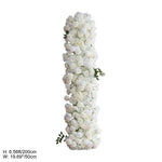 arche fleurs roses blanches decoration mariage exterieur classique 2mètres soie artificielle