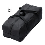sac rangement oxford noir tissu uni réutilisable fermeture éclair sangles attache velcro utilitaire capacite