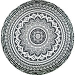 serviette plage ronde motif mandala boho chic coton polyester décorative grande plage été