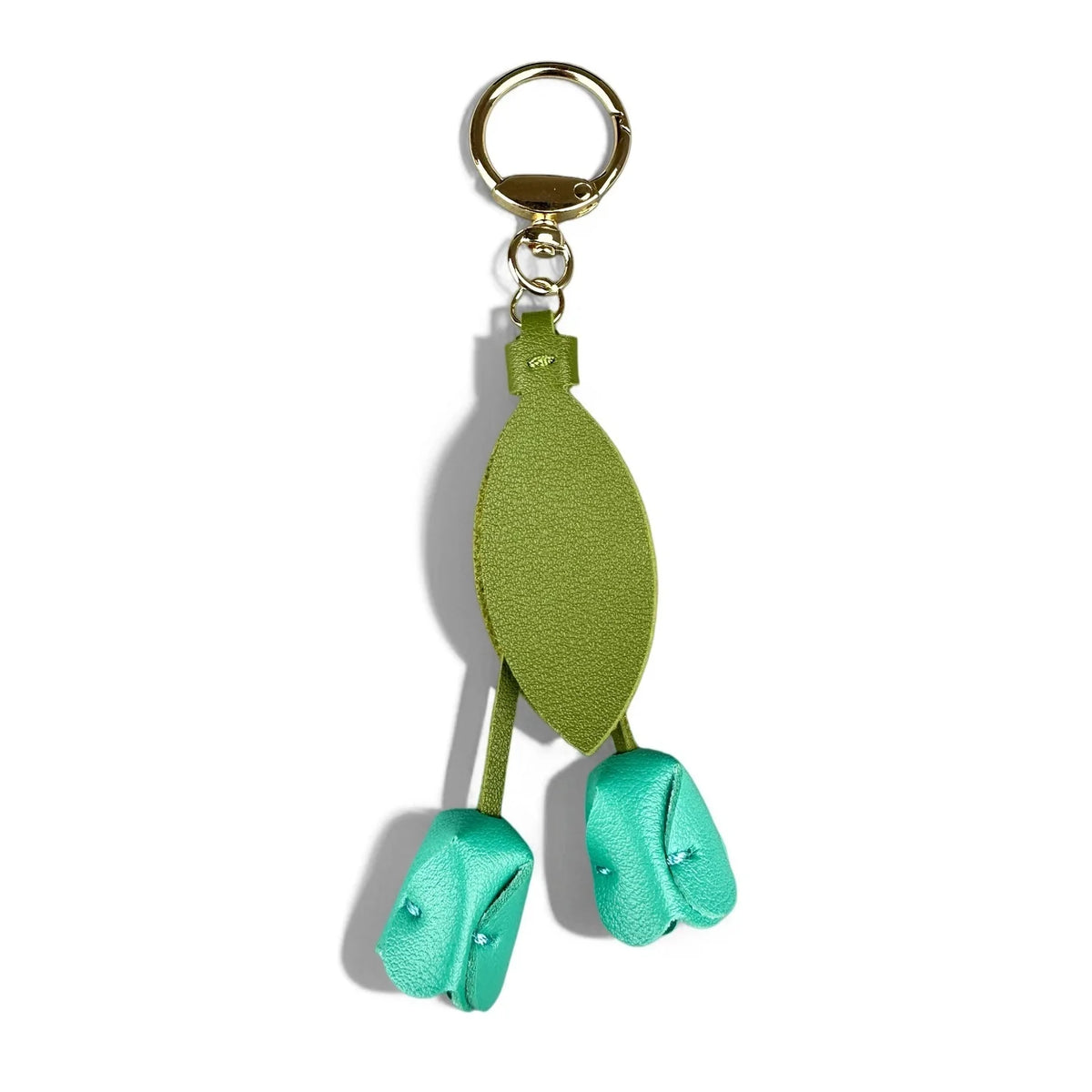 porte clés décoration florale tulipes feuilles vert jaune rose rouge bleu gris violet anneaux