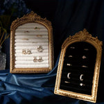 porte bijoux résine velours or blanc rouge classique baroque colliers boucles oreilles bagues bracelets