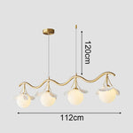 suspension lumineuse or contemporaine boules lumineuses opalescentes fleurs décoratives chambre coucher salon